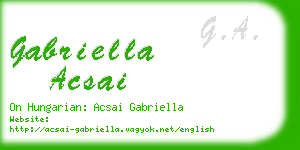 gabriella acsai business card